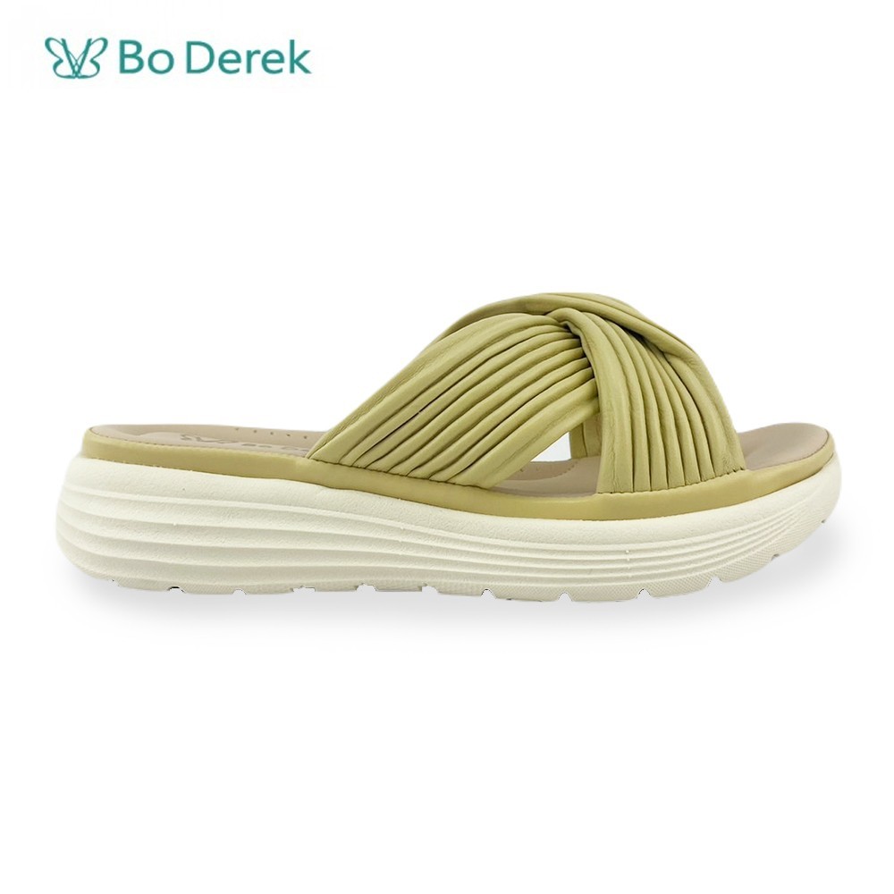 Bo Derek 度假風馬卡龍色系拖鞋-黃色