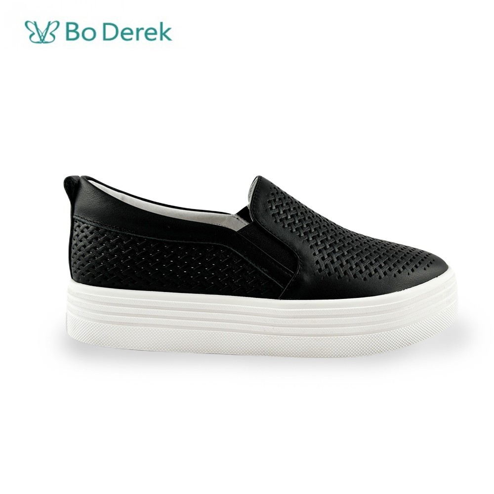 Bo Derek 時尚編織紋懶人鞋-黑