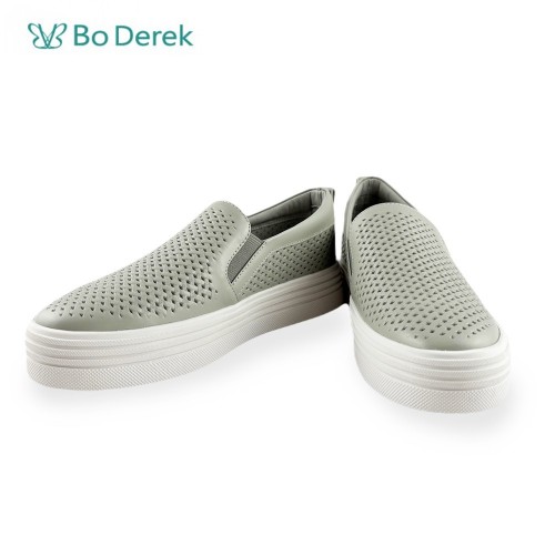 Bo Derek 時尚編織紋懶人鞋-灰