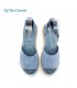 Bo Derek 自然風草編楔型涼鞋-藍