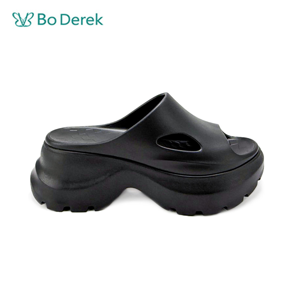 Bo Derek 夏季新款時尚涼拖鞋-黑