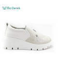 Bo Derek低調奢糜星型高台休閒鞋-白