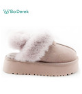 Bo Derek可愛毛絨時尚短靴-紫