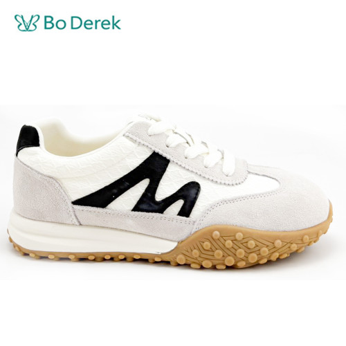Bo Derek低調綁帶M行防滑休閒鞋-米