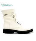 Bo Derek甜酷女孩個性綁帶中靴-米