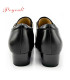 POYOULI純色低調綁帶學生皮鞋-黑