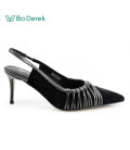Bo Derek派對風格尖頭宴會高跟鞋-黑