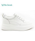 Bo Derek素雅圓頭顯瘦厚底休閒鞋-白