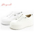 POYOULI素雅日常小標籤增高休閒鞋-白