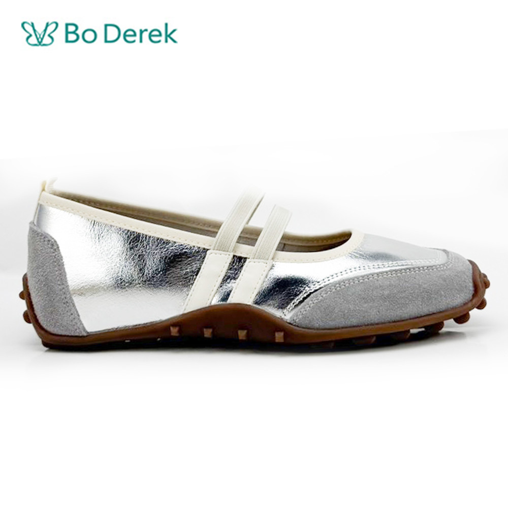 Bo Derek時尚芭蕾舞休閒鞋-銀