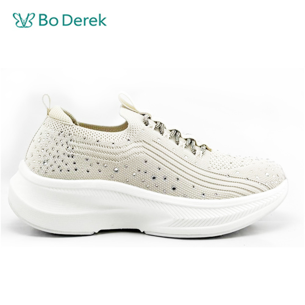 Bo Derek時尚燙鑽細閃運動休閒鞋-黑