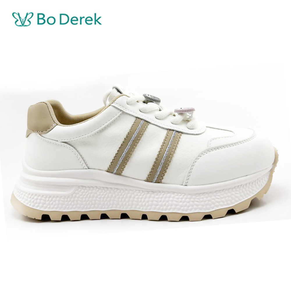 Bo Derek可愛小豆人輕量休閒鞋-米杏
