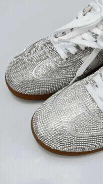 POYOULI夜店閃鑽高級感休閒鞋-白