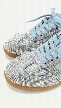 POYOULI夜店閃鑽高級感休閒鞋-藍