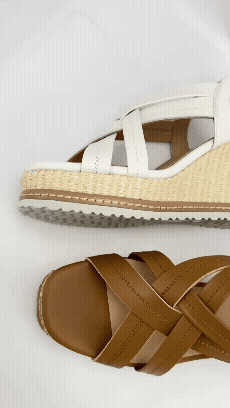 Bo Derek編織厚底質感造型增高涼鞋-棕