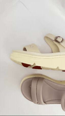 POYOULI高級可愛羊皮涼拖鞋-米白