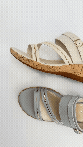 Bo Derek素雅簡約厚底涼拖鞋-米白