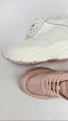 Bo Derek率性綁帶厚底增高休閒鞋-米白